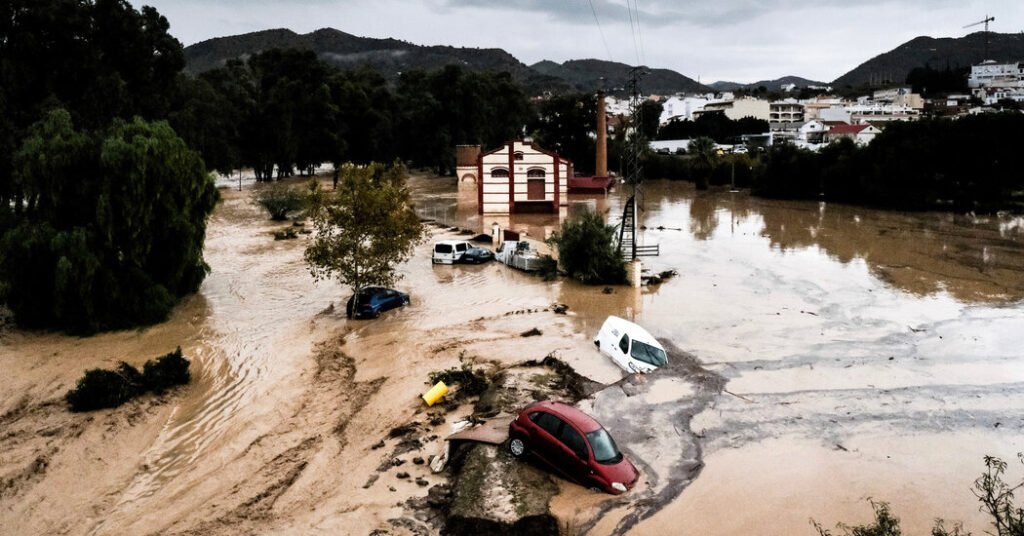 A month's worth of rain falls in one day in parts of Spain