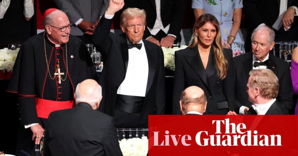 Trump insults Harris with expletive-filled speech at Catholic Charities dinner – US election live updates | 2024 US election