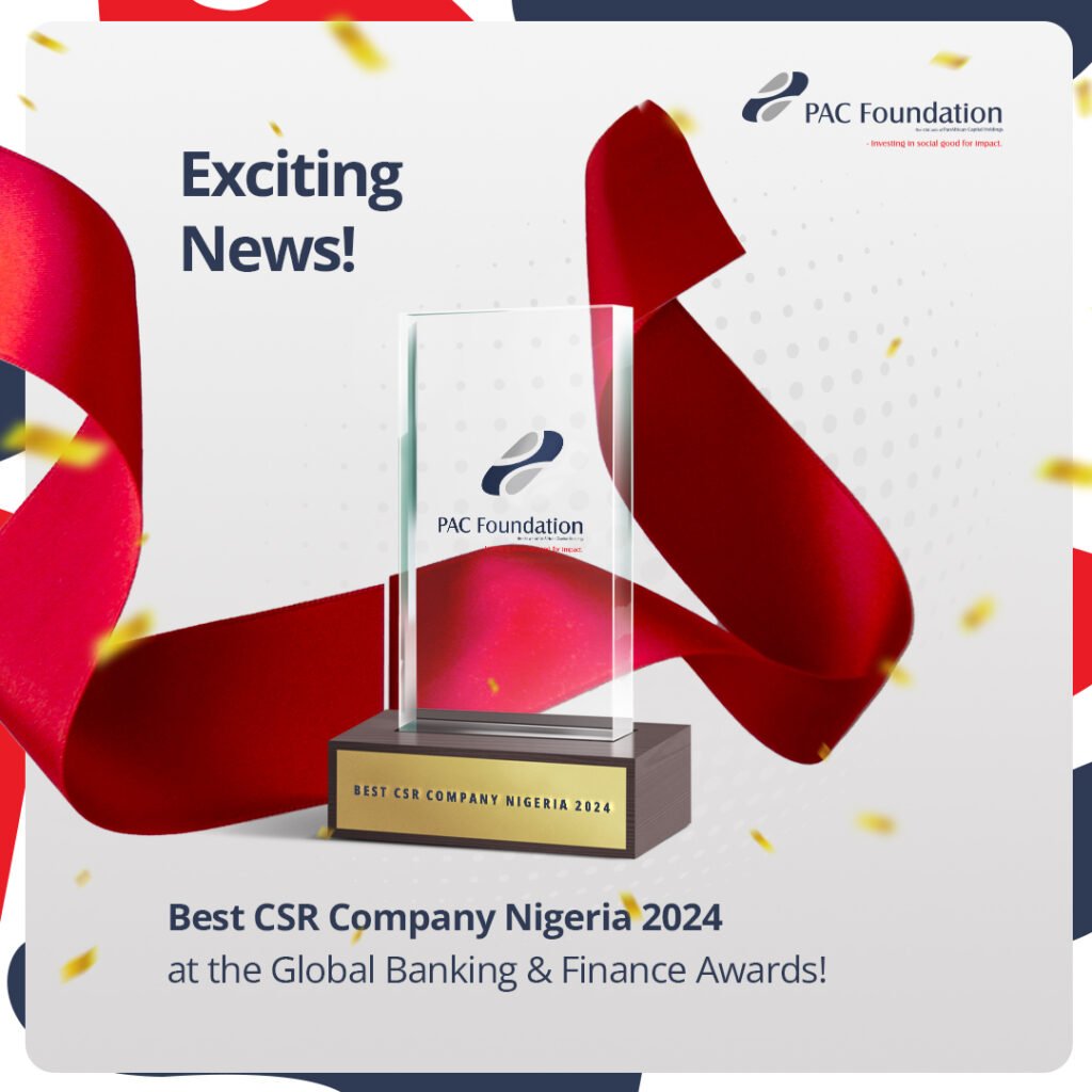 PAC Foundation wins Nigeria’s Best CSR Company Award at prestigious 2024 Global Banking & Finance Awards