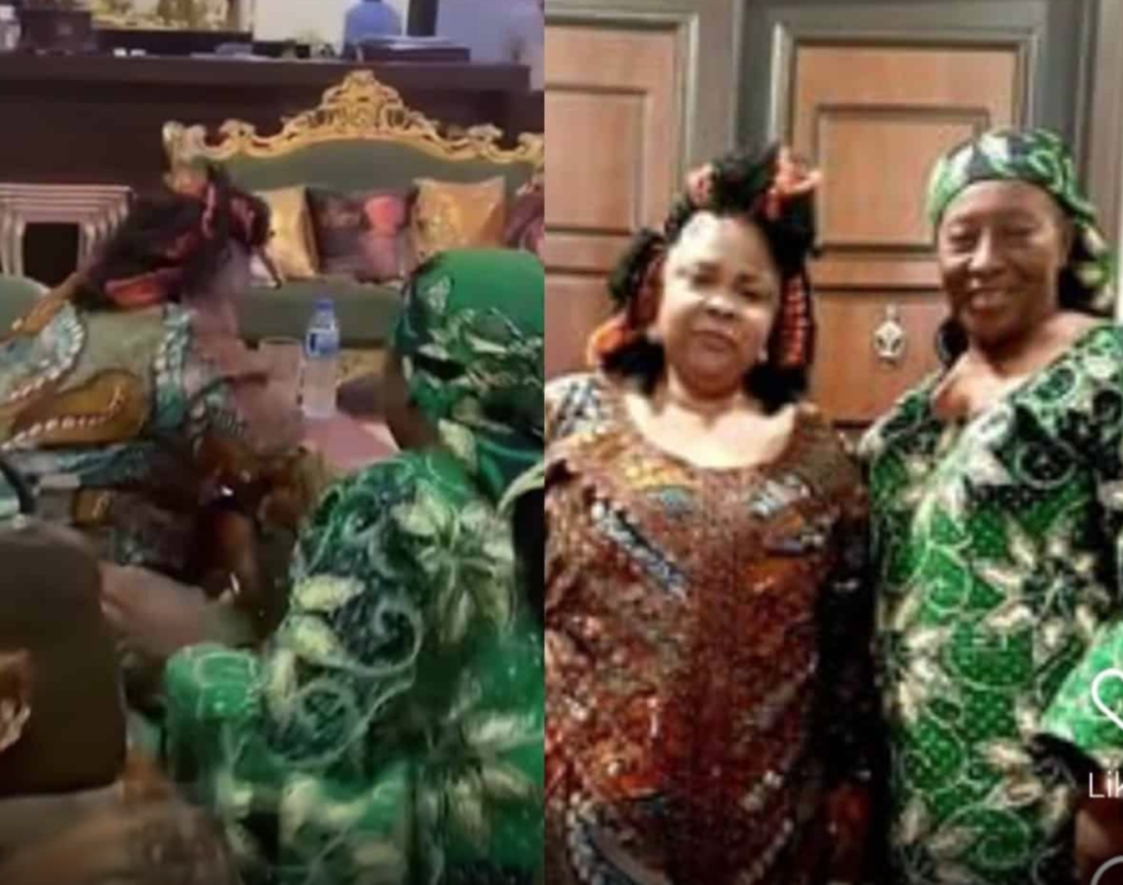 Fans react to Patience Ozokwo kneeling to greet Patience Jonathan during recent visit