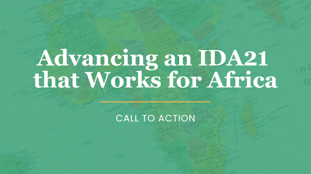 Promote IDA21 to benefit Africa