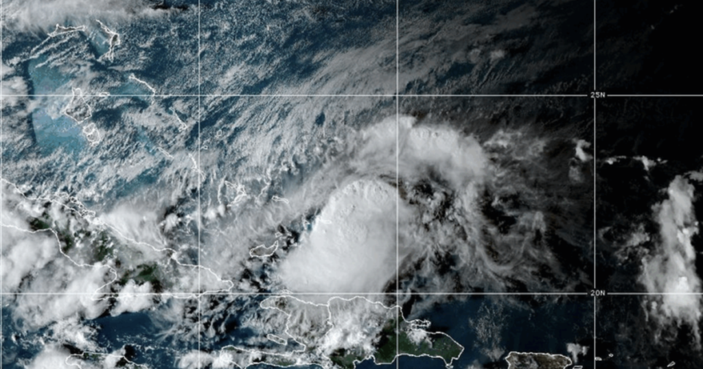 Hurricane Oscar forms off the coast of the Bahamas