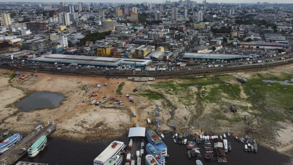 Drought has dried up major tributaries of the Amazon River to their lowest levels in more than 122 years