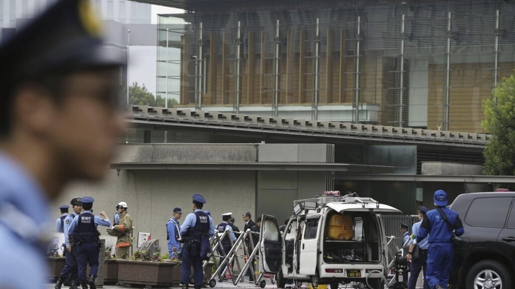 Japan's ruling party headquarters attacked with incendiary bomb, suspect arrested