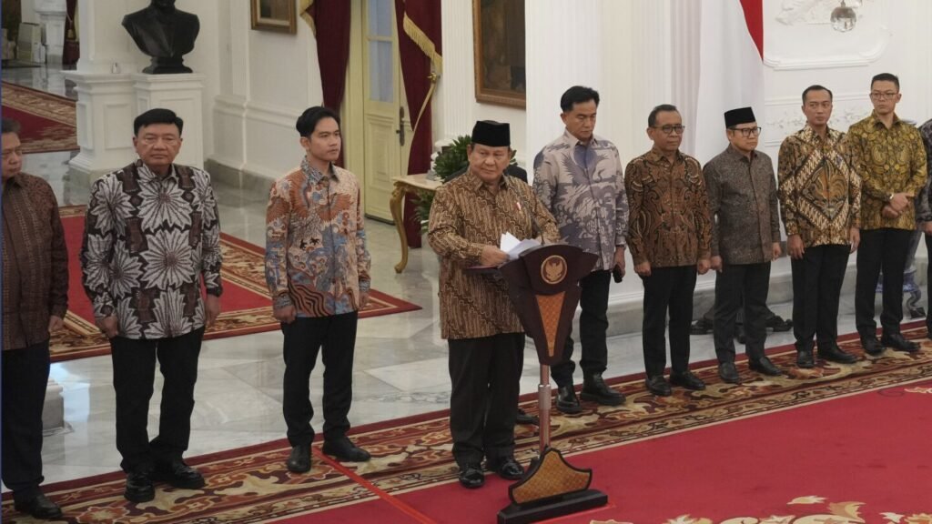 Indonesia: President Subianto announces new 109-member cabinet