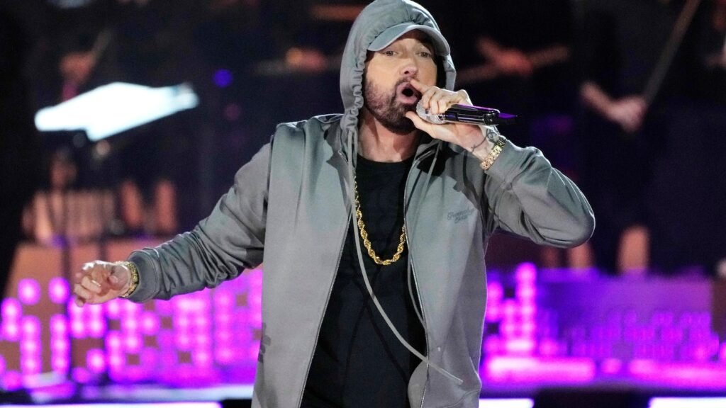 Eminem reveals he's becoming a grandpa in 'Temporary' music video